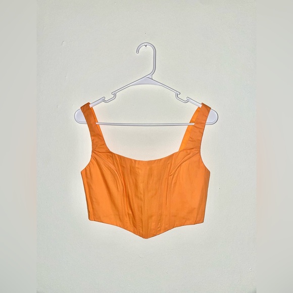 Princes Polly Bonnie orange crop bustier corset top size 4 - Picture 4 of 6